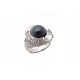 BAGUE DIOR T 56 EN METAL ARGENTE PERLE NOIR & STRASS SILVERED RING 290€