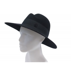 NEUF CHAPEAU MAISON MICHEL VIRGINIE M 59 CM EN FEUTRE NOIR BLACK FELT HAT 550€