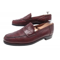 CHAUSSURES JOHN LOBB MOCASSINS LOPEZ 8E 42 CUIR DE LEZARD LIZARD LOAFERS 2900€