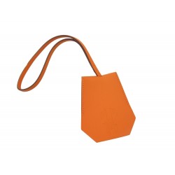 NEUF PORTE CLE HERMES CLOCHETTE ORANGE THE SPIRIT OF THE FAUBOURG CHARM BAG 500€