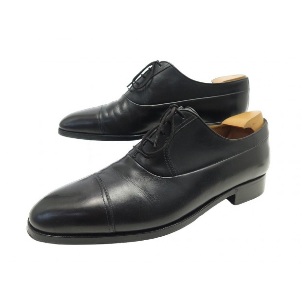 CHAUSSURES BERLUTI RICHELIEU 0098 9.5 43.5 CUIR NOIR + EMBAUCHOIRS SHOES 2130€