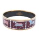 BRACELET HERMES IMPRIME COUVERTURES & TENUES DE JOUR 22 EMAIL ENAMEL BANGLE 550€