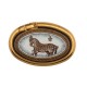 BROCHE PIN'S HERMES IMPRIME CHEVAL GRAND APPARAT EMAIL DORE ENAMEL BROOCH 680€