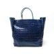 NEUF SAC A MAIN LANVIN MOON RIVER SHOPPING BAG CABAS TOT CUIR FACON CROCO 