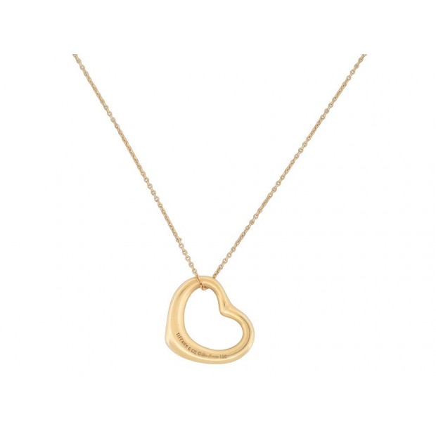 COLLIER TIFFANY & CO OPEN HEART 22MM PERETTI EN OR JAUNE 18K 7 GR NECKLACE 2600€