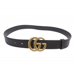 CEINTURE GUCCI GG MARMONT 414516 TAILLE 85 CUIR MARRON BROWN LEATHER BELT 350€