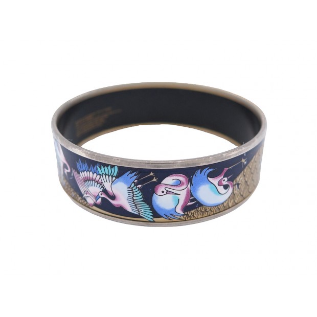 BRACELET MICHAELA FREY FREYWILLE OISEAU GRUE 20 EMAIL BLEU ENAMEL BANGLE 880€