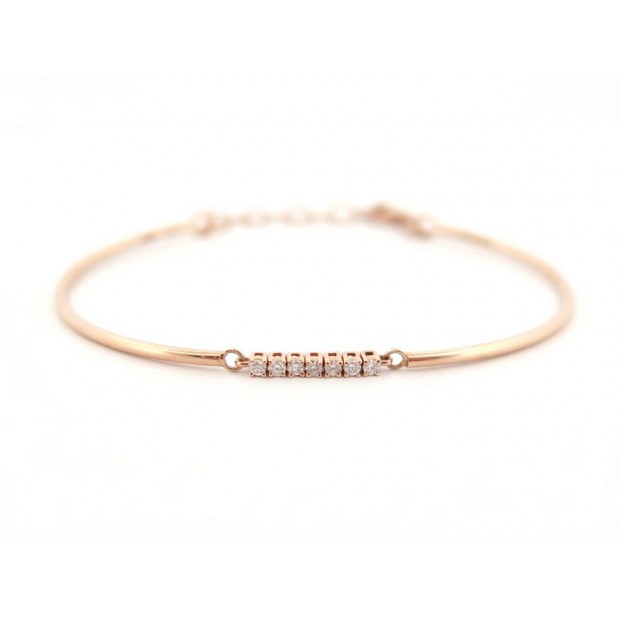 NEUF BRACELET MAUBOUSSIN TROIS GRAINS D AMOUR BR0329PGDI OR ROSE DIAMANTS 1134€