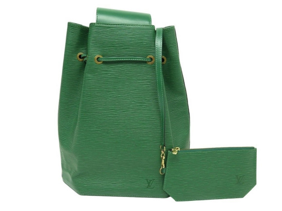  sac a dos louis vuitton seau en cuir epi vert
