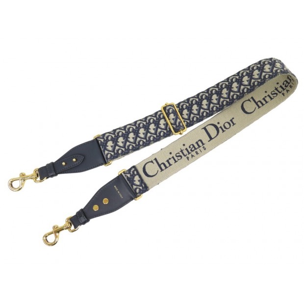 NEUF ANSE BANDOULIERE CHRISTIAN DIOR AVEC ANNEAU TOILE OBLIQUE 95 CM STRAP 950€