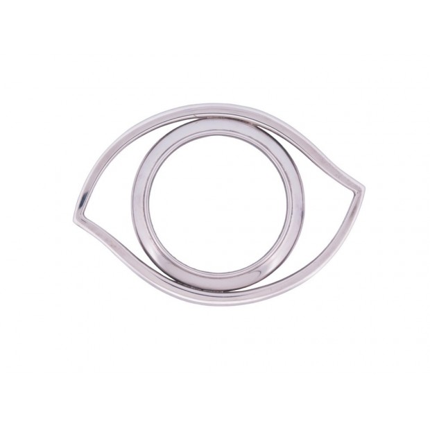 LOUPE HERMES OEIL DE CLEOPATRE METAL ARGENTE BOITE POCHON MAGNIFYING GLASS 515€