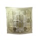 NEUF FOULARD HERMES BOUCLERIES D ATTELAGE GLITTER SOIE FIL D OR 70 CM SCARF 500€