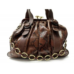 SAC A MAIN MARC JACOBS KAREN C362088 EN CUIR DE PYTHON MARRON SNAKE PURSE 2599€