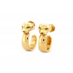 BOUCLES D'OREILLES CARTIER PANTHERE EN OR JAUNE 18K 15.4GR + BOITE HOOP EARRINGS