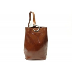 VINTAGE SAC A MAIN CARTIER PANTHERE EN CUIR VERNIS MARRON LEATHER HANDBAG 1000€