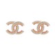 NEUF BOUCLES D'OREILLES CHANEL LOGO CC STRASS MULTICOLORES METAL EARRINGS 750€