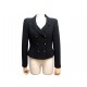 VESTE COURTE CHANEL SPENCER P08092 M 42 EN LAINE NOIR MANTEAU COAT JACKET 4200€