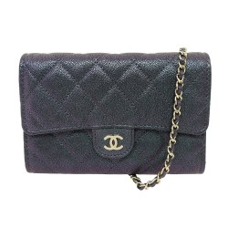 NEUF SAC A MAIN CHANEL WALLET ON CHAIN A84512 CUIR CAVIAR IRIDESCENT WOC 4100€