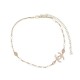 NEUF COLLIER CHANEL LOGO CC PERLES & STRASS 42-57 METAL GOLD STEEL NECKLACE 920€