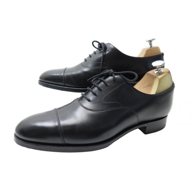 NEUF CHAUSSURES EDWARD GREEN CHELSEA OXFORD 115650 7.5 8 41.5 42 CUIR NOIR 1220€