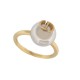 NEUF BAGUE CHRISTIAN DIOR PERLE CD TAILLE 49 EN METAL DORE GOLDEN NEW RING 350€