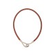 NEUF COLLIER HERMES JUMBO 030603CK 38 CM BRACELET DOUBLE TOUR CUIR BANGLE 310€