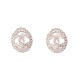 NEUF BOUCLES D'OREILLES CHANEL PUCES LOGO CC STRASS METAL ARGENTE EARRINGS 850€