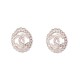 NEUF BOUCLES D'OREILLES CHANEL PUCES LOGO CC STRASS METAL ARGENTE EARRINGS 850€