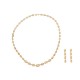 PARURE COLLIER + BOUCLES D'OREILLES MAILLE GRAIN DE CAFE OR 18K 21.2 GR NECKLACE