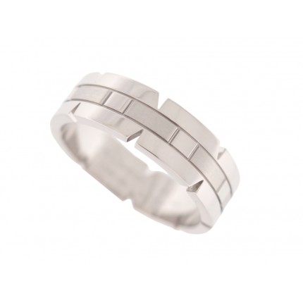 NEUF BAGUE CARTIER TANK FRANCAISE CRB4059900 T65 OR BLANC 18K 13.5 GR RING 2750€