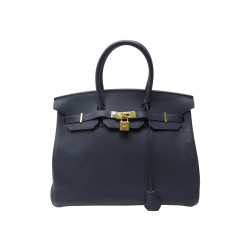 sac a main hermes birkin 35 cuir togo bleu nuit 2016