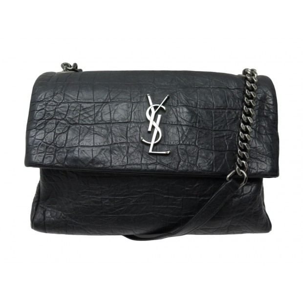 SAC A MAIN SAINT LAURENT 438176 WEST HOLLYWOOD CUIR FACON CROCO HAND BAG 1955€