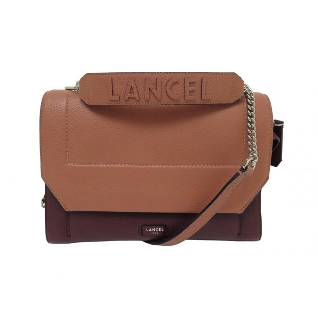 NEUF SAC A MAIN LANCEL NINON GM A09223 EN CUIR GRAINE BANDOULIERE HAND BAG 730€