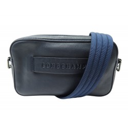 NEUF SAC A MAIN LONGCHAMP CAMERA BAG 3D CUIR BLEU BANDOULIERE NEW HAND BAG 390€