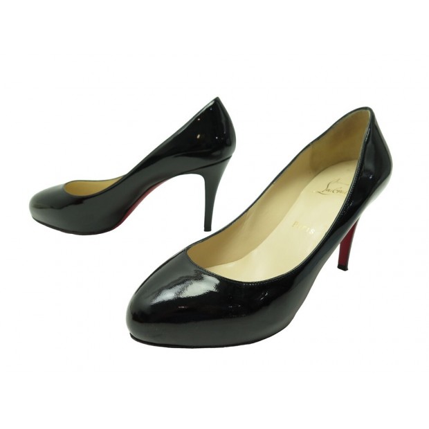 CHAUSSURES CHRISTIAN LOUBOUTIN SIMPLE PUMP 100 3080377 38.5 CUIR NOIR SHOES 695€