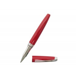 NEUF STYLO CARAN D'ACHE LEMAN ROLLERBALL RESINE ROUGE RESIN NEW BALLPOINT 485€