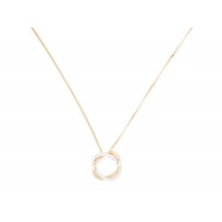 NEUF COLLIER PENDENTIF POIRAY TRESSE PM 351120 DIAMANTS OR 18K CHAINE 9K 1880€