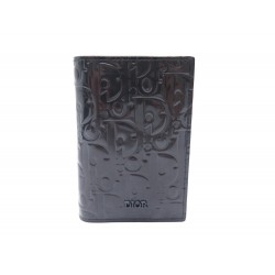 NEUF PORTE CARTES CHRISTIAN DIOR EN CUIR VERNIS NOIR GRAVITY CARD HOLDER 420€