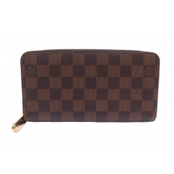 NEUF PORTEFEUILLE LOUIS VUITTON ZIPPY EN TOILE DAMIER EBENE CANVAS WALLET 630€