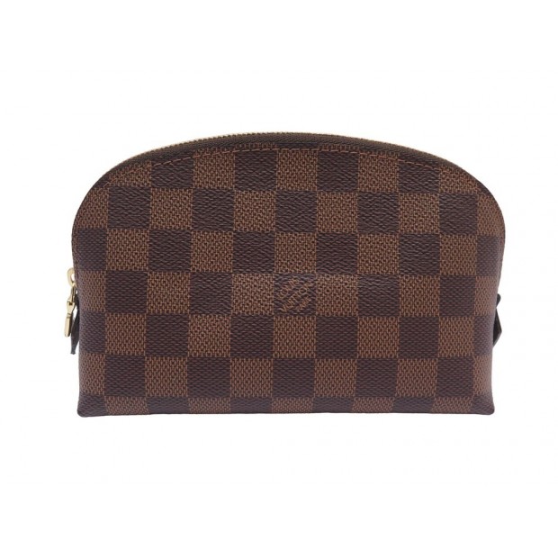 NEUF POCHETTE LOUIS VUITTON COSMETIQUE PM TOILE DAMIER EBENE TROUSSE POUCH 450€