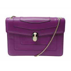 SAC A MAIN BULGARI SERPENTI FOREVER MM EN CUIR VIOLET BANDOULIERE PURSE 3400€