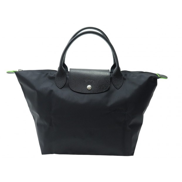 NEUF SAC A MAIN LONGCHAMP LE PLIAGE GREEN M CABAS L1623919001 NOIR HAND BAG 115€