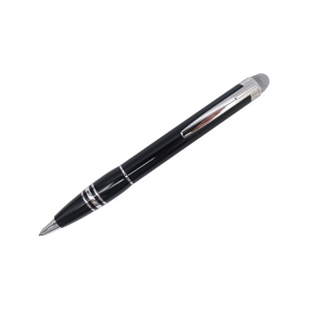 STYLO BILLE MONTBLANC STARWALKER PLATINIUM RESINE NOIRE 25606 BALLPOINT PEN 520€