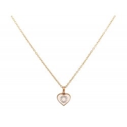 COLLIER HERMES PENDENTIF COEUR 49 CM EN METAL DORE HEART NECKLACE PENDANT