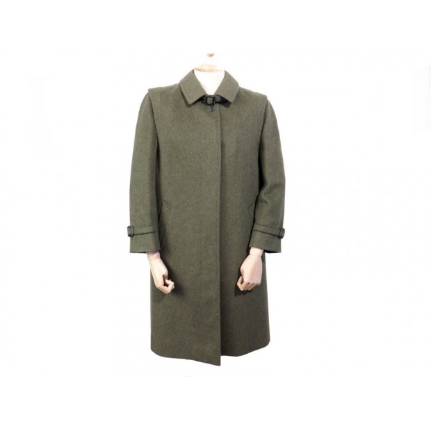 NEUF VINTAGE MANTEAU BURBERRYS ORIGINAL LODEN 38 M LAINE KAKI VESTE COAT 1125€