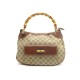 SAC A MAIN GUCCI SIGNATURE GG CANVAS BAMBOU 137383 TOILE MONOGRAMMEE PURSE 950€