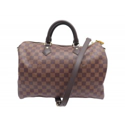 NEUF SAC A MAIN LOUIS VUITTON SPEEDY 35 BANDOULIERE N41366 DAMIER EBENE 1650€