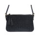 SAC A MAIN GIVENCHY POCHETTE MONOGRAMME TOILE ET CUIR NOIR CANVAS HAND BAG POUCH