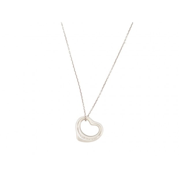 COLLIER TIFFANY & CO OPEN HEART 16MM PERETTI ARGENT 925 40CM 3.2GR NECKLACE 500€