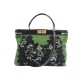 NEUF SAC A MAIN FENDI PEEKABOO BRODERIE TOILE VERTE BANDOULIERE HAND BAG PURSE